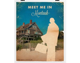 Eternal Sunshine of the Spotless Mind Movie Poster / Print Montauk / Eternal Sunshine Print / Vintage Style /  Ship to USA / CANADA