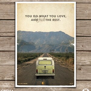 Little Miss Sunshine Movie Poster / Miss Sunshine print / Vintage Style / Magazine Print / Movie quotes / Watercolor Background image 2