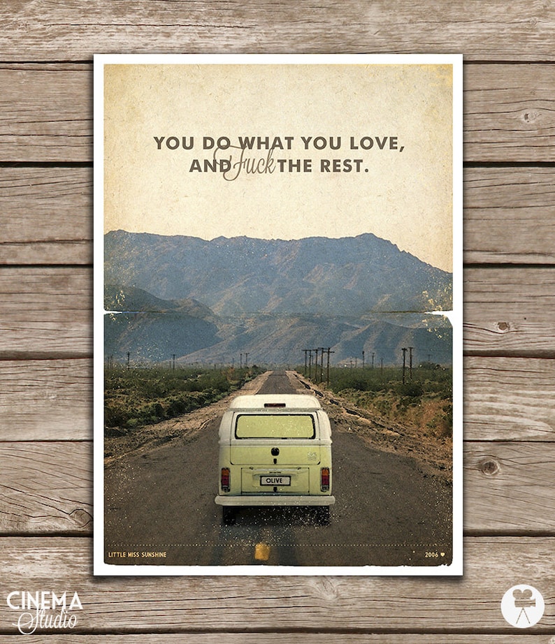 Little Miss Sunshine Movie Poster / Miss Sunshine print / Vintage Style / Magazine Print / Movie quotes / Watercolor Background image 2