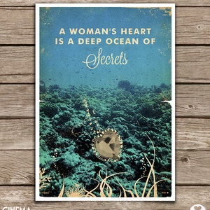Week Discount ! Titanic Quotes Movie Poster  Vintage Style Magazine Retro Print Watercolor Background - Pick your Size