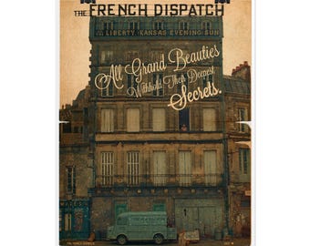 The French Dispatch Movie Poster / Print / Wes Anderson / Print Vintage Style / Magazine Print / movie quotes /  Ship to USA / CANADA