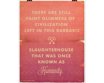 The Grand Budapest Hotel Poster / Print Type / Wes Anderson Print / Vintage Style / Magazine / Movie quotes /  Ship to USA / CANADA