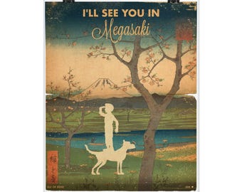 Isle of Dogs "Megasaki" Movie Poster / Wes Anderson Print / Vintage Style / Movie Print / Movie quotes /  Ship to USA / CANADA
