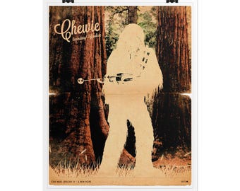 Star Wars Movie Poster / Print Chewie / A New Hope Movie Poster / Magazine Retro Print / Wookiee / Chewbacca /  Ship to USA / CANADA