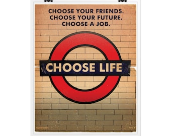 Trainspotting Movie Poster / Trainspotting print / Vintage Style Magazine / Retro Print / London / Ship to USA / CANADA