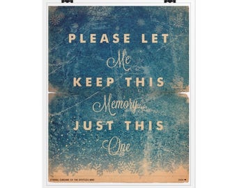 Eternal Sunshine of the Spotless Mind Movie Poster / Print Type / Eternal Sunshine print / Vintage Style / Magazine Retro Poster