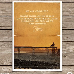 Week Discount ! Never let me go Movie Poster - Print Orange - Vintage Style Magazine Retro Print Cinema Studio Watercolor Background