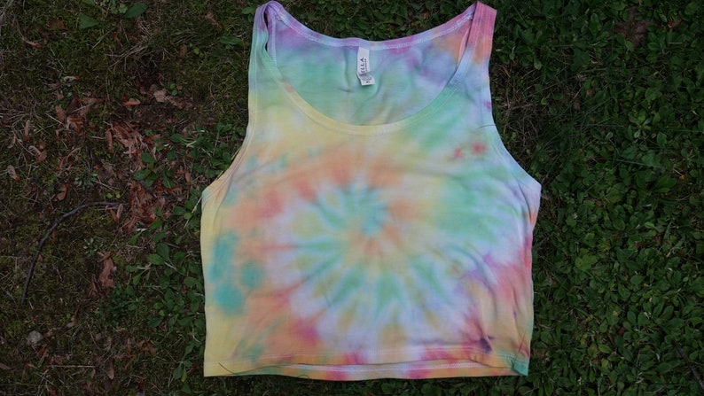 M L Tie Dye Crop Top Pastel Etsy - how to make a crop top on roblox 2016