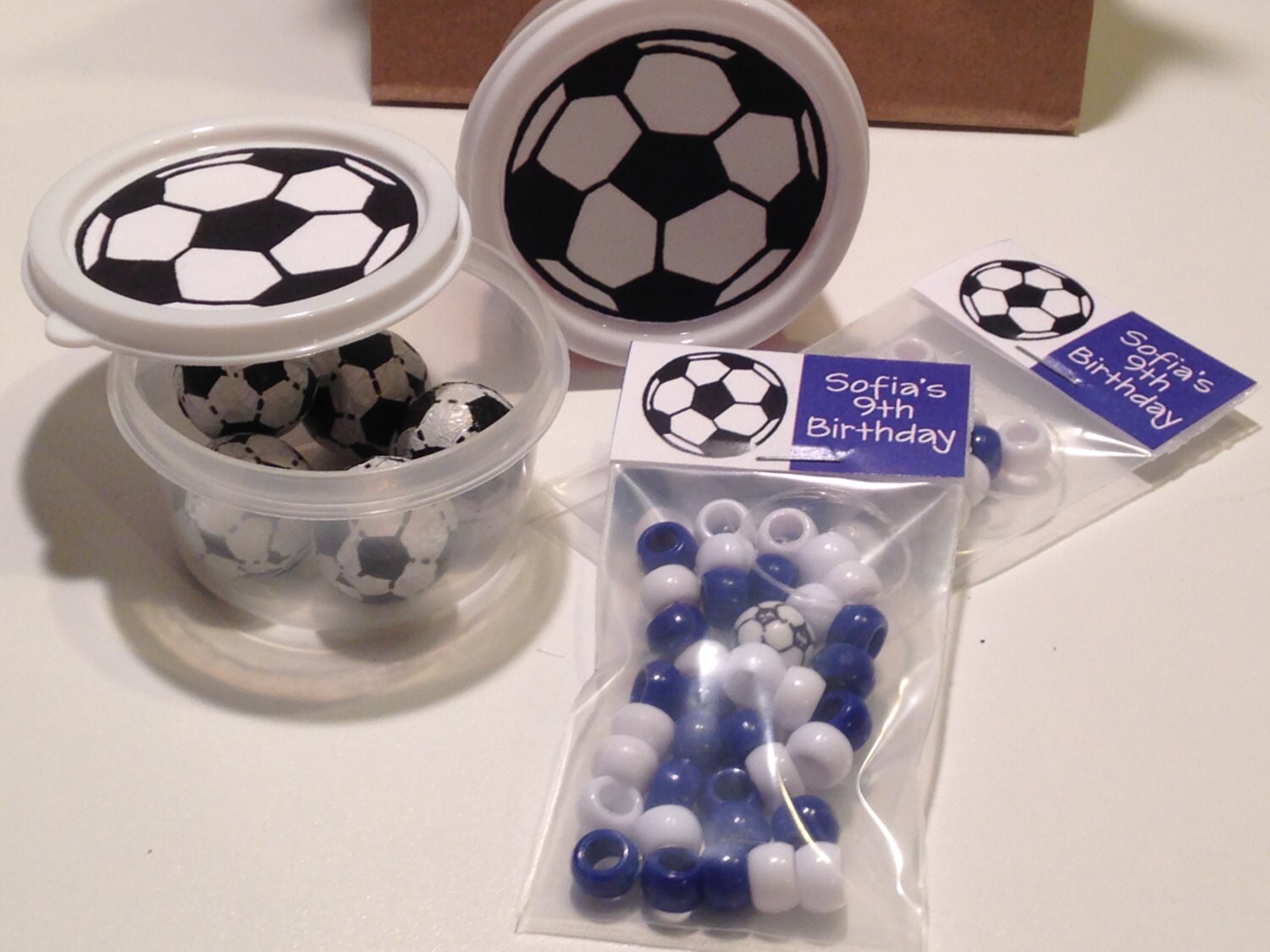 10 Sporty Soccer Bead Kits Soccer Party Favor With FREE Name