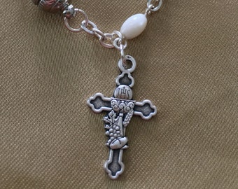 Hand Made Catholic First Communion Rosary Bracelet