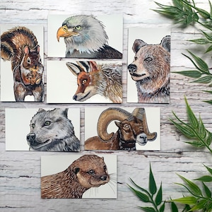 7 aimants animaux du Canada