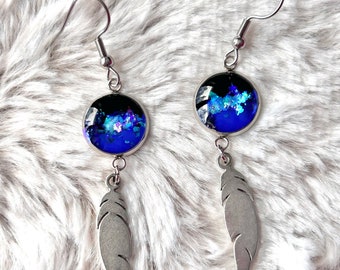 Boucles d’oreilles plumes