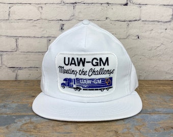 Vintage General Motors Hat New Old Stock UAW White