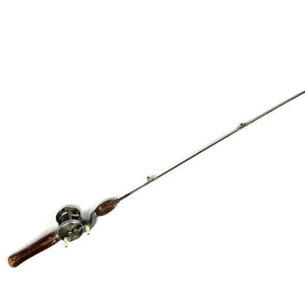 Antique Steel Fishing Rod Etsy