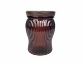 Vintage Glass Cigar Humidor CW Products Amber Duraglass Humidor