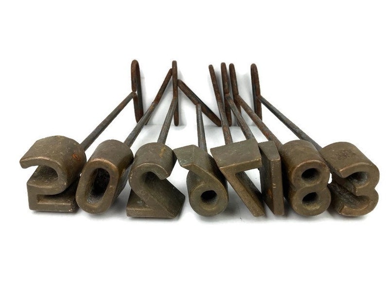 Vintage Freeze Cattle Irons Brass Cold Cattle Irons Set of 8 Etsy