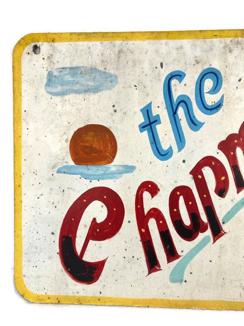 Vintage 1950s the Chapmans Hand Painted Metal Home Etsy