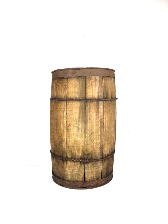 Vintage Nail Keg Old Wood Barrel Wooden Rustic Image 0