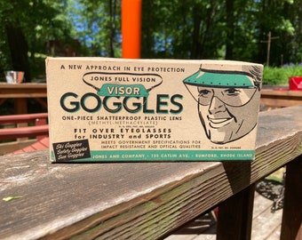 Vintage Jones Full Vision Goggles 1950s NOS
