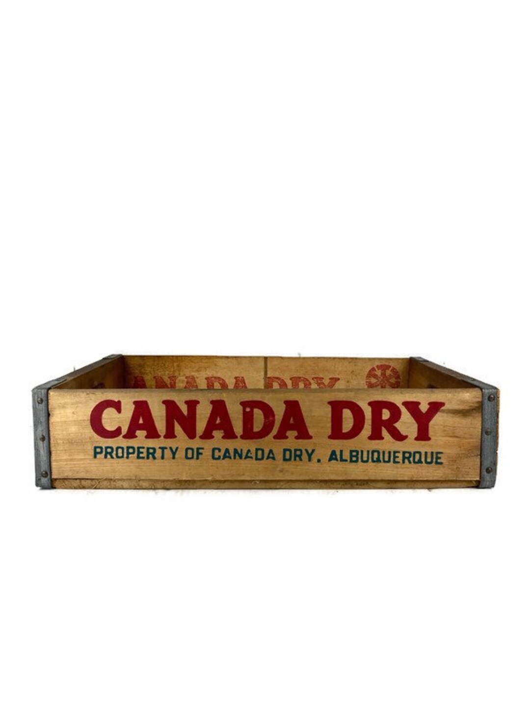 Vintage Canada Dry Wood Crate 1957 Soda Crate Wooden Storage Etsy