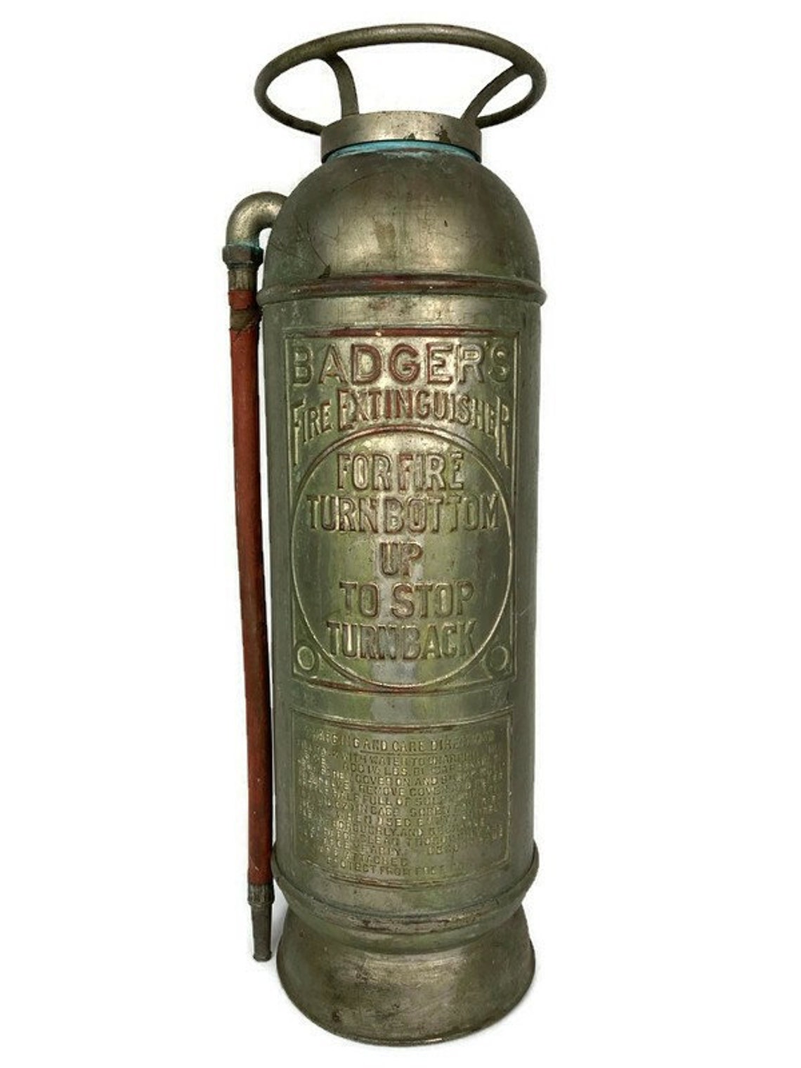 Rare Antique Badger Fire Extinguisher 1910s EB Badger and Sons Etsy UK