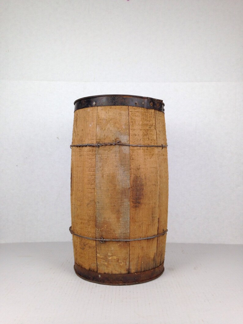 Vintage Nail Keg Old Wood Barrel Small Wooden Barrel Keg Etsy