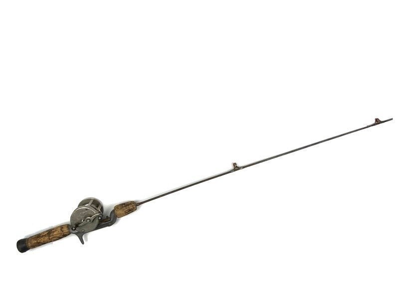 antique square metal fishing pole Antique Shakespeare Square Metal Fishing Rod 1950s Steel Fishing Pole