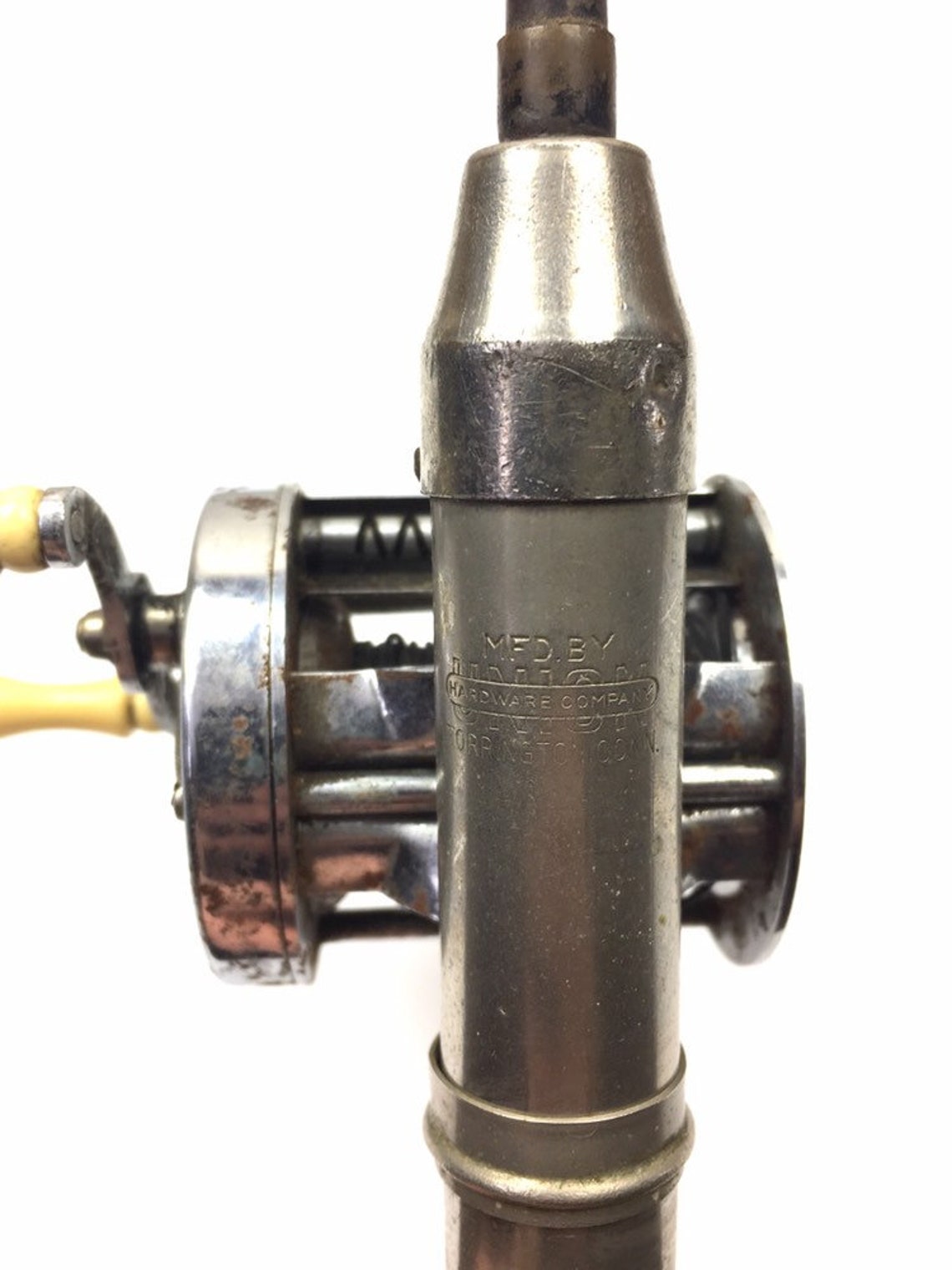 Antique Metal Fishing Rod Three Piece Pole Steel Rod Union Etsy