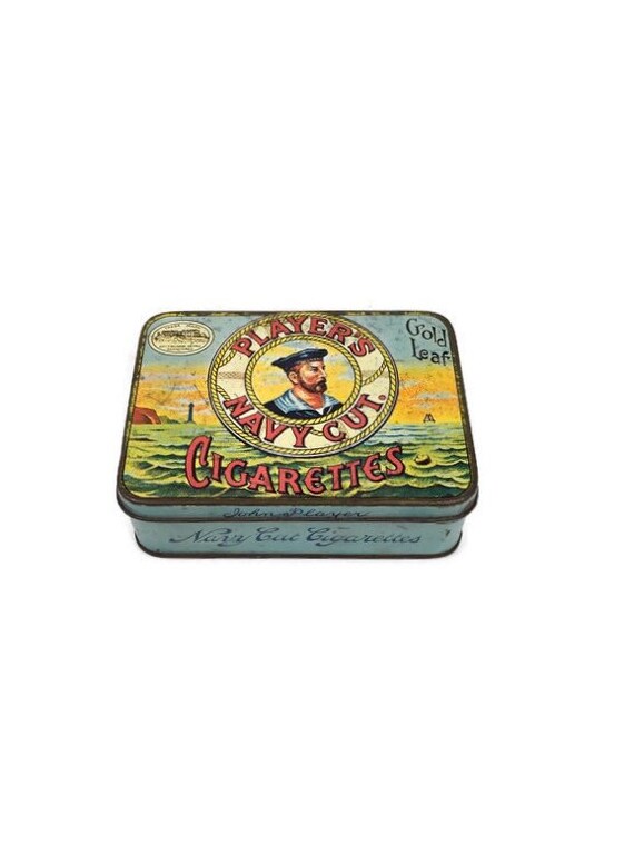 Vintage Spieler Marine Schneiden Zigaretten Zinn Alten Etsy