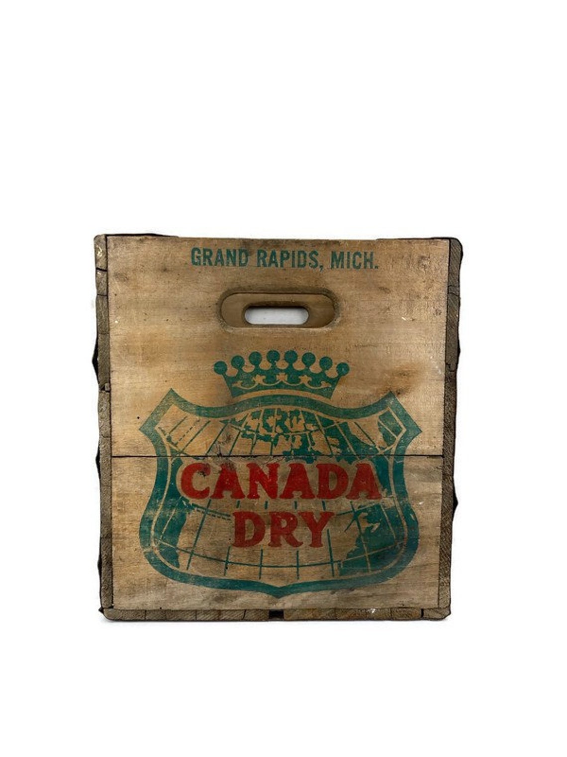 Vintage Canada Dry Wood Crate 1965 Soda Crate Wooden Storage Etsy