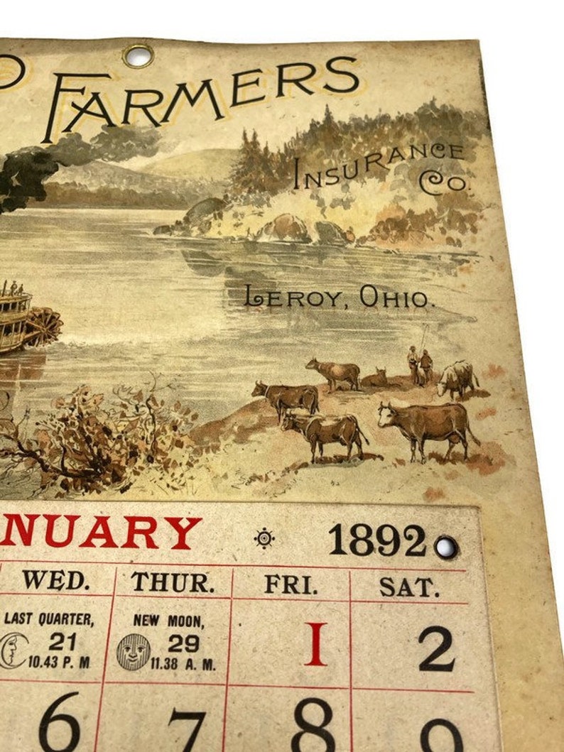 Antique 1892 Ohio Farmers Insurance Company Advertising Etsy