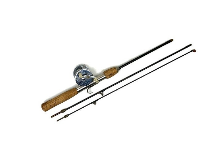 Antique Metal Fishing Rod Three Piece 1930s Steel Rod Etsy