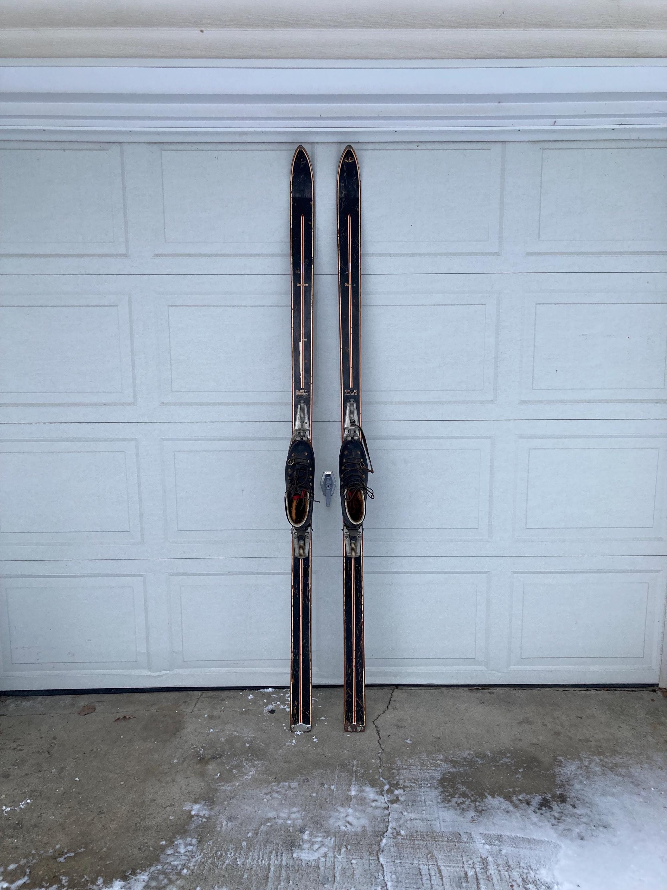 Antique Hickory Skis - Etsy