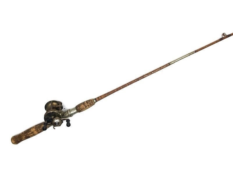 Old Style Vintage Trolling Rods Vintage Old Coil FISHING Pole And Reel