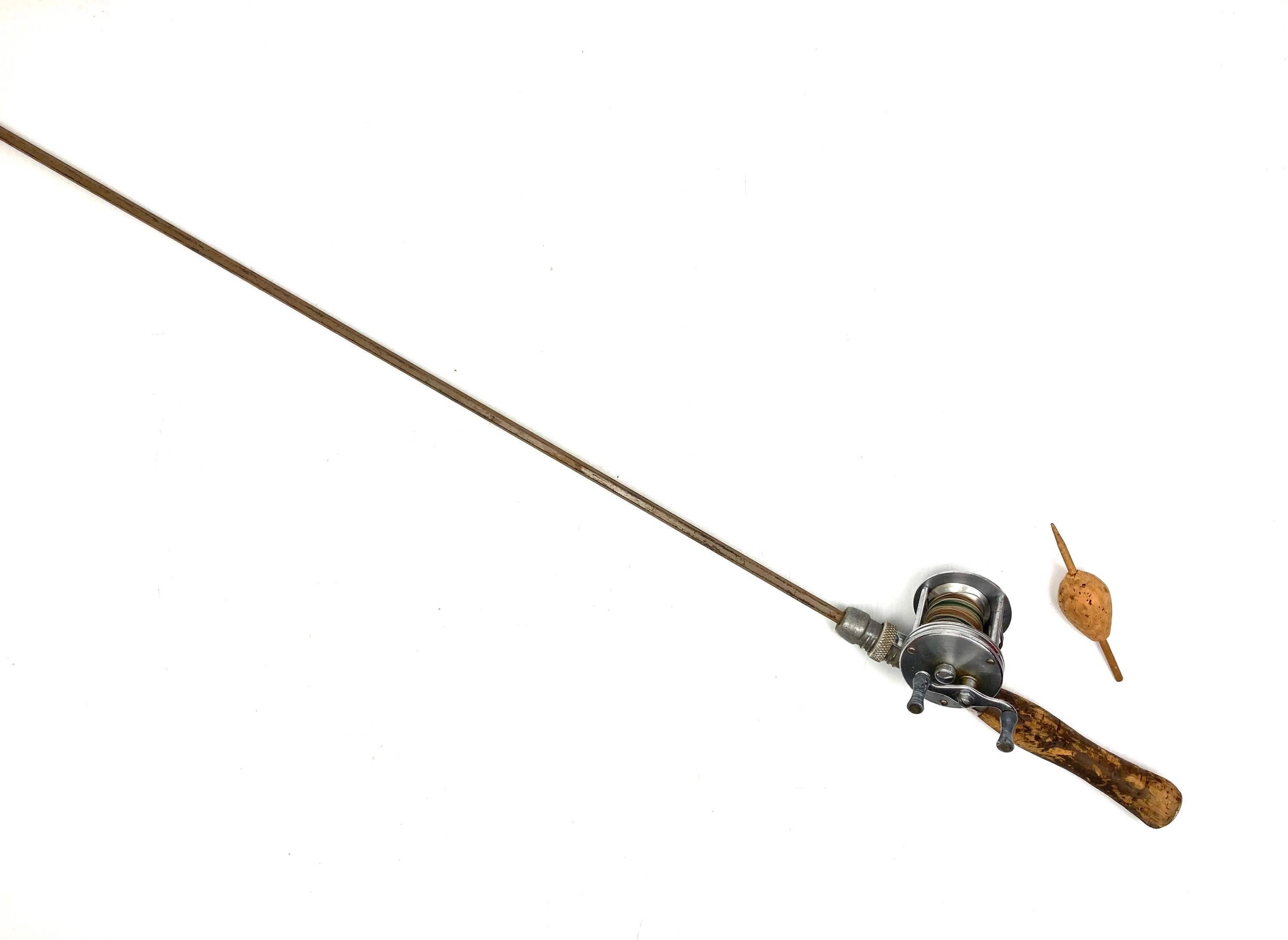 Antique Metal Fishing Rod Bristol Telescoping Steel Fishing Pole