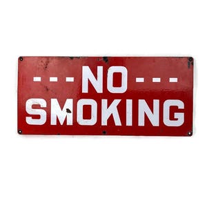 Antique No Smoking Sign - Etsy