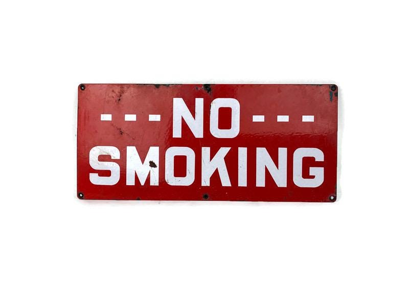 Antique No Smoking Sign - Etsy
