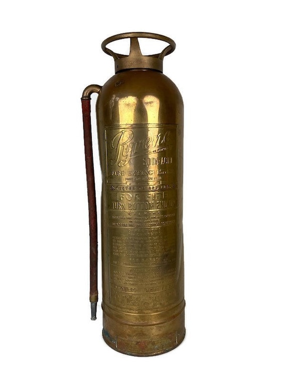 Brass Fire Extinguisher Old Fire Extinguishers Pyrene Vintage Fire