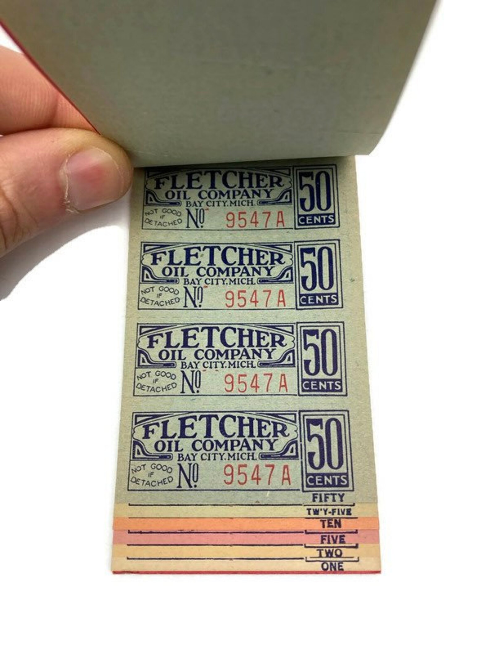 Antique 1920s Fletcher Oil Company Unused Coupon Book Bay City Etsy UK