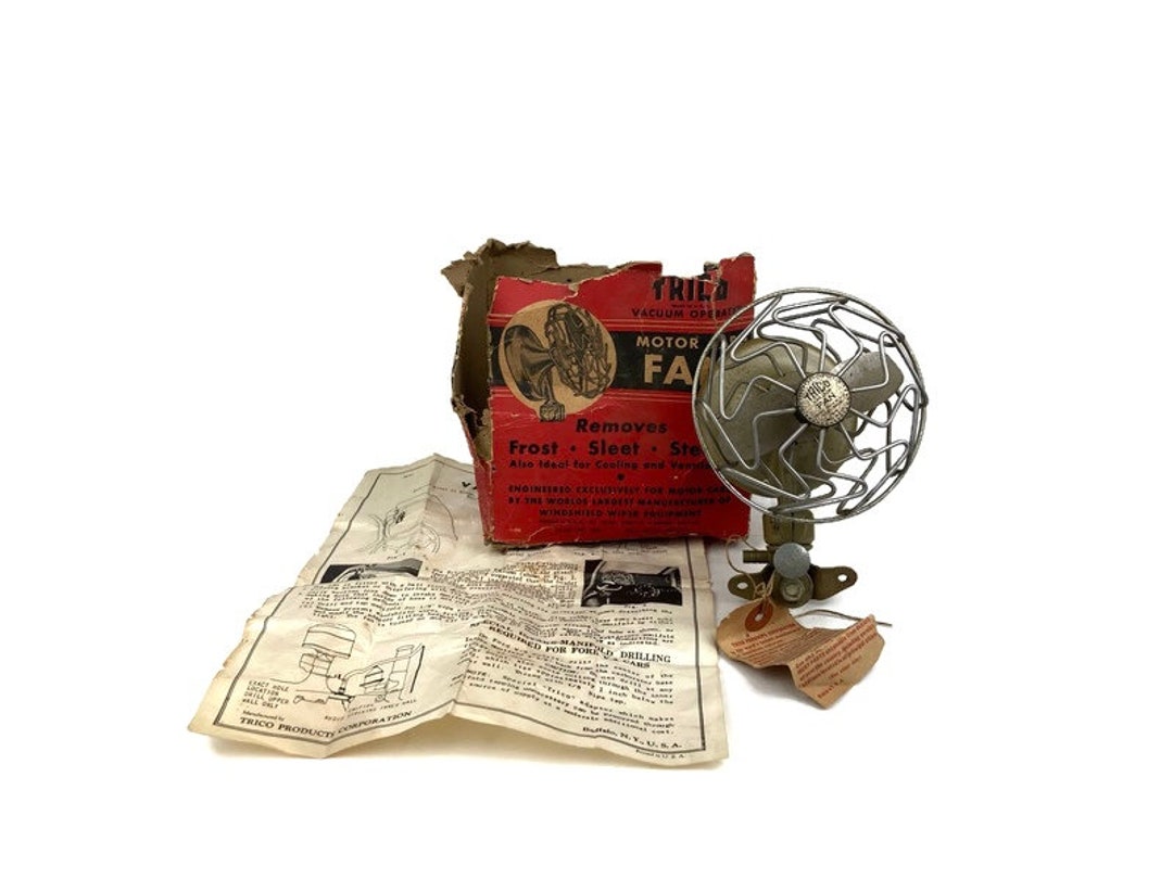 Antique 1930s Trico Vacuum Motor Car Fan With Box Etsy