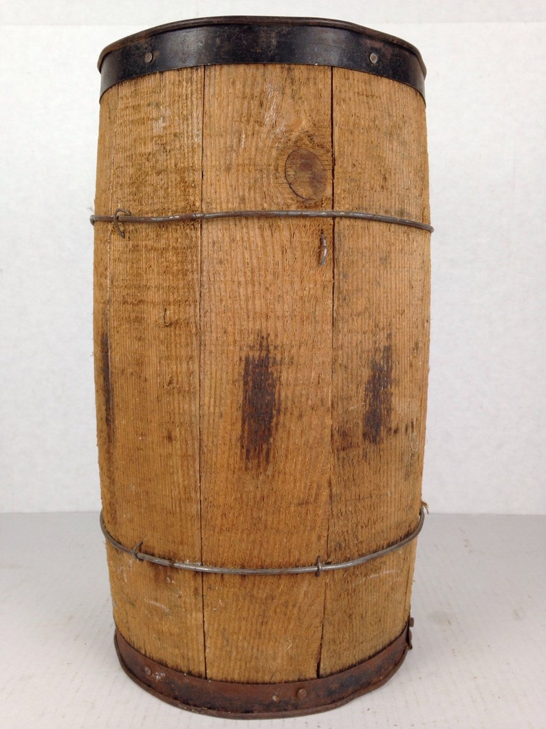 Vintage Nail Keg Old Wood Barrel Small Wooden Barrel Keg Etsy