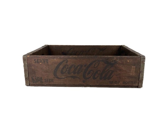 Vintage King Size Coca Cola Crate Los Angeles Brown Coke Box 1964