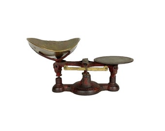 Antique Fairbanks No 2 Merchant Scale Red Cast Iron Scale 1900s