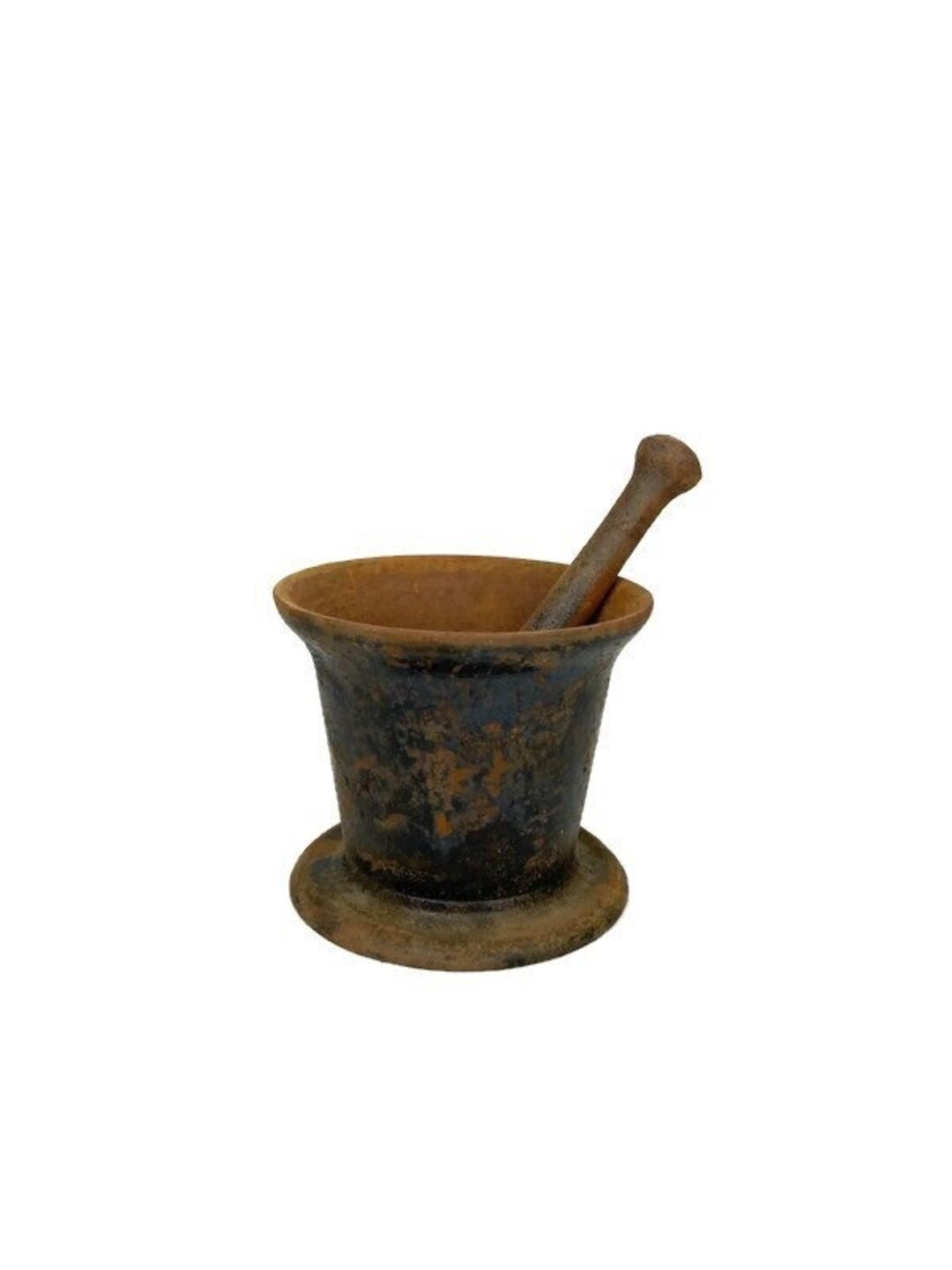 Antique Cast Iron Mortar and Pestle 1900s Etsy