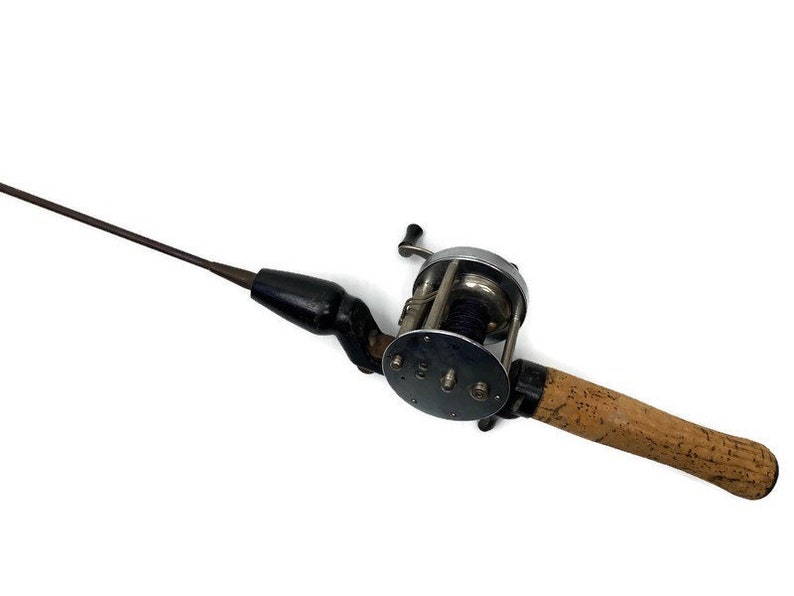 Vintage Steel Fishing Rod and Reel 1950s Metal True Temper Etsy