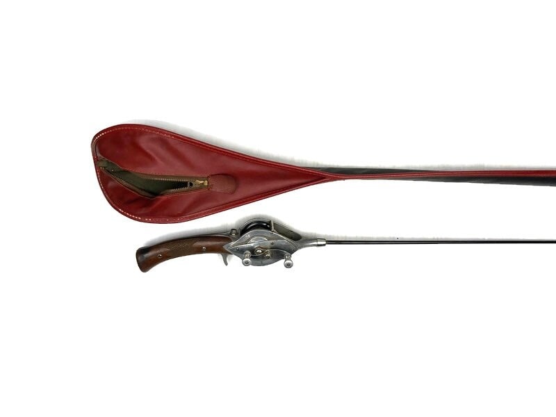 Vintage 1940s Hurd Super Caster Fishing Rod With Original Vintage 1940s Hurd Super Caster Fishing Rod With Original