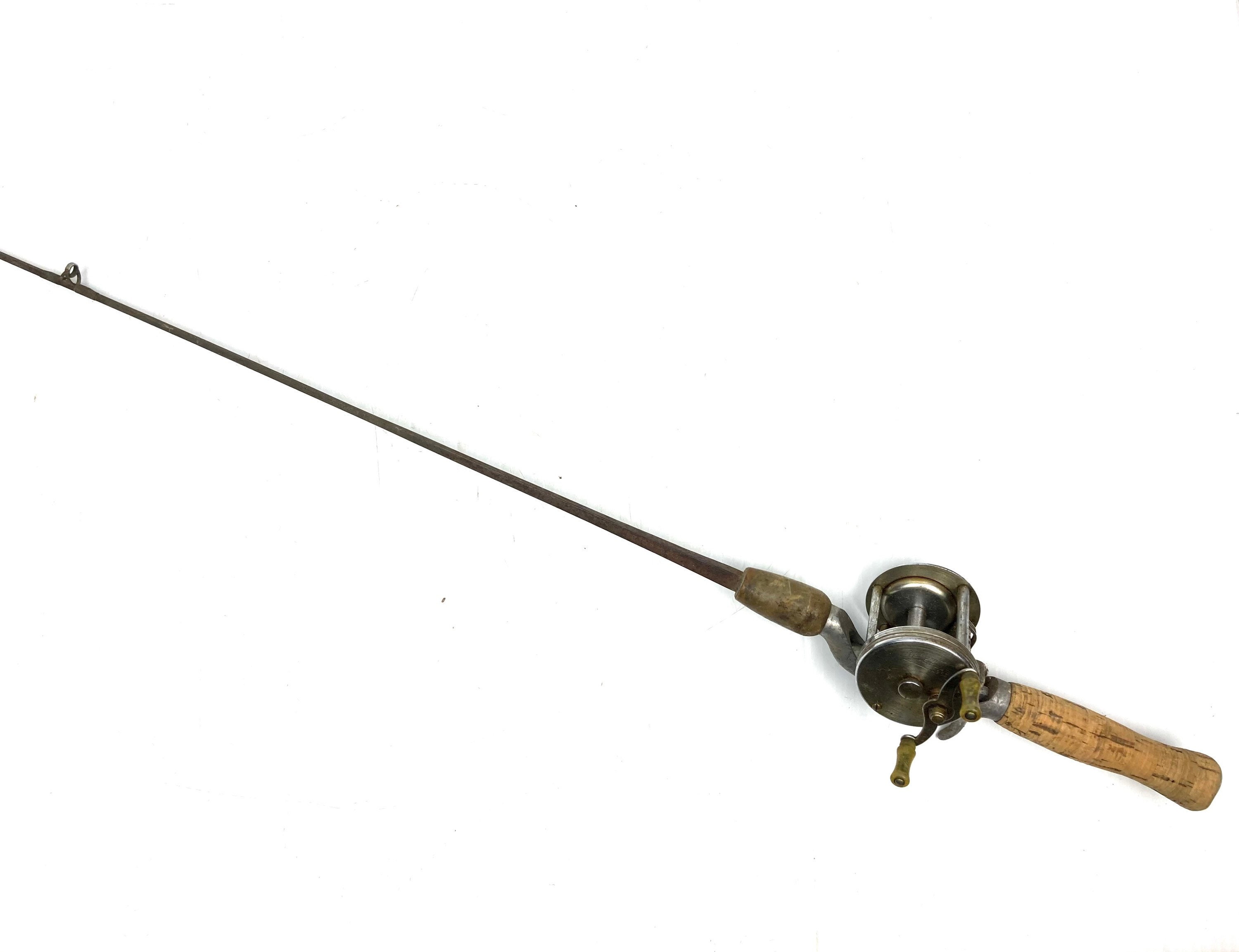 Antique Fishing Rod True Bakelite Square Steel Pole 1940s 