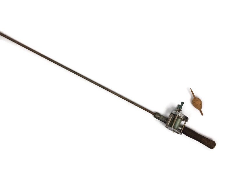 Antique Metal Fishing Rod Bristol Telescoping Steel Fishing Pole