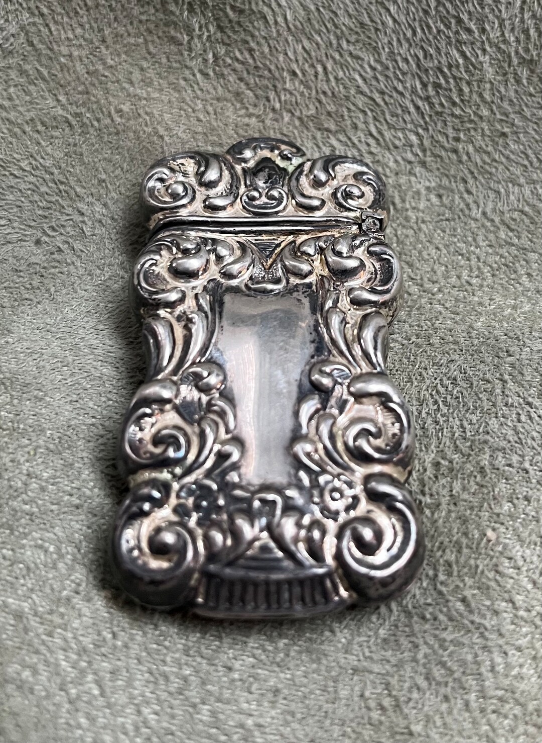 Antique Sterling Silver Art Nouveau Match Safe Vesta Case - Etsy