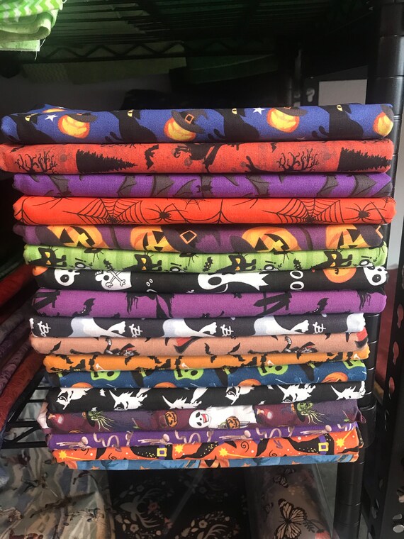 Halloween Fabric by the Yard 100 Cotton for Quilting Sewing Etsy